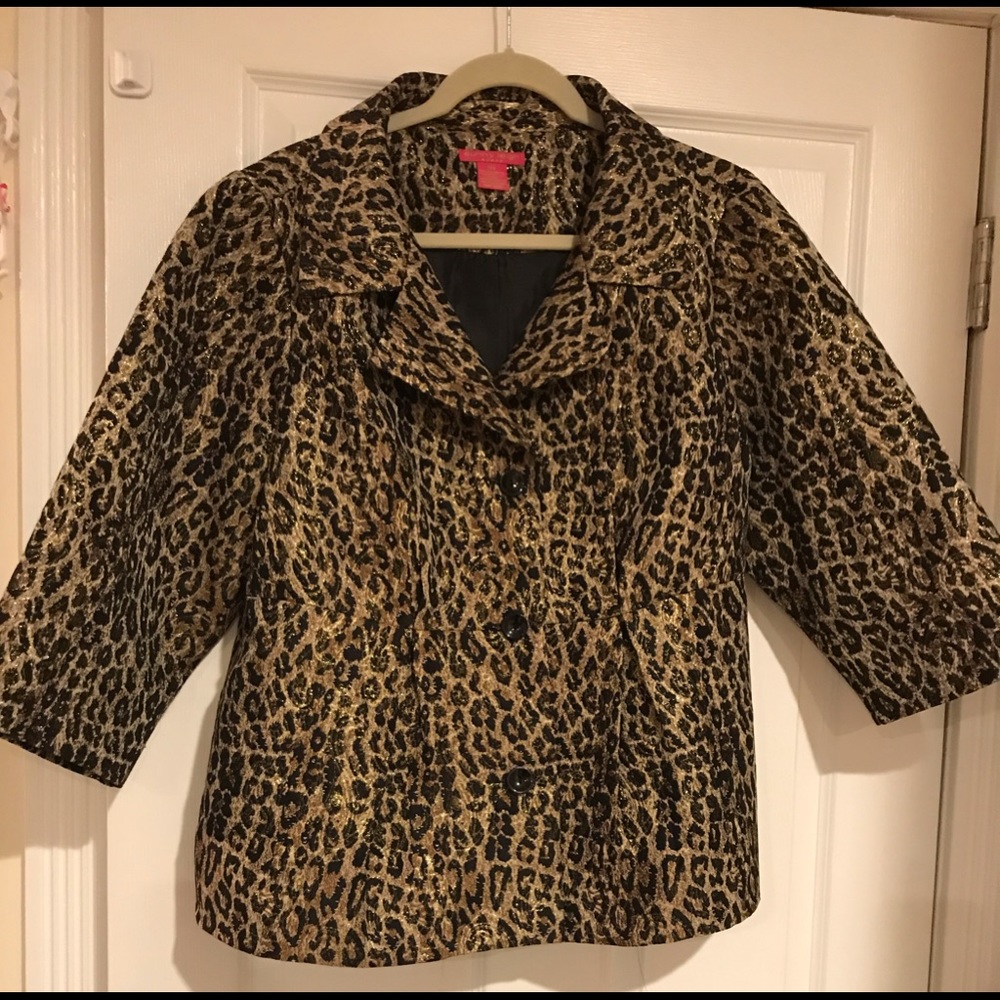 Leopard print with gold flecks jacket 14 W